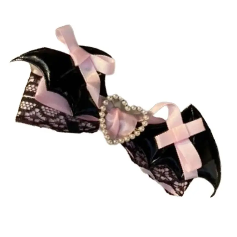 652F Harajuku Hair Clip Halloween Bat Wing Hairpin Side Bangs Clip Hair Barrettes Hair Decors Adult Hair Styling Accessories