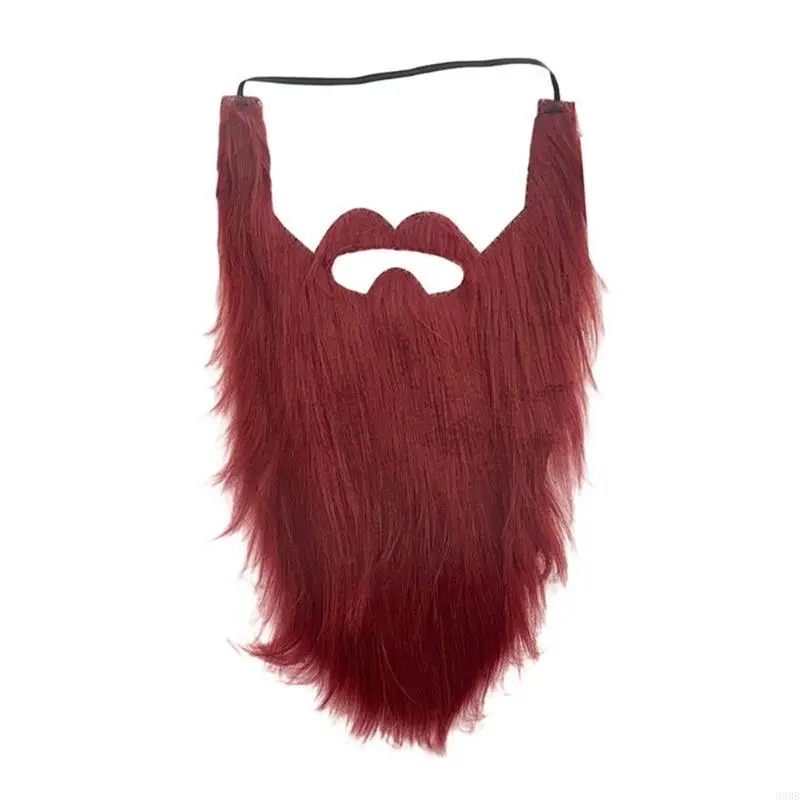 652F Fake Beards Costume Beard Old Man Mustache Costume Halloween Funny Beard  Hair Accessories for Cosplay Party