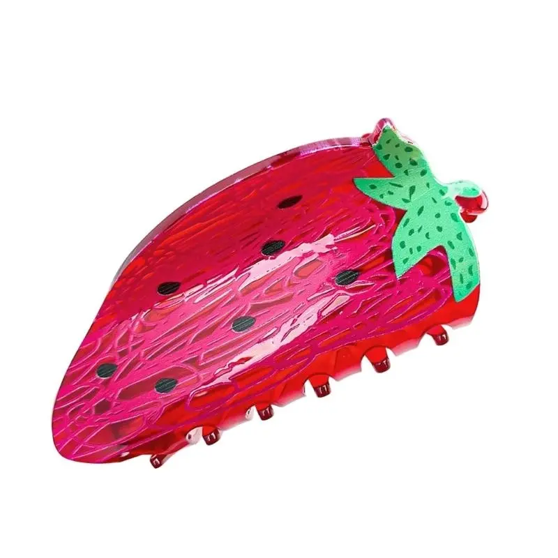 652F Multi Functional Fruit Hair Clamps Cartoon Fruit Hairpin Acrylic Hair Clip Ornament for Fashion Enthusiasts