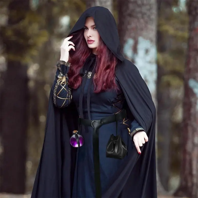 652F Medieval Leather Side Pack Leather Belt Potion Bottle Medieval Wizard Waist Bag Medieval Belt Pouches For Halloween