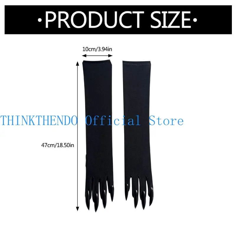 652F Halloween Funny Gloves Scary Monsters Masked Mittens Gloves Cosplay Supply for Halloween Parties and Cosplay Event