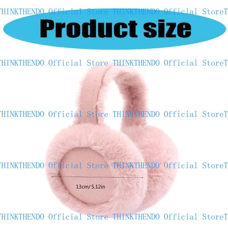 652F Furry and Warm Collapsible Plush Ear Warmer for Winter Outdoor Activities Keep You Warm in Cold Weather for Skiing