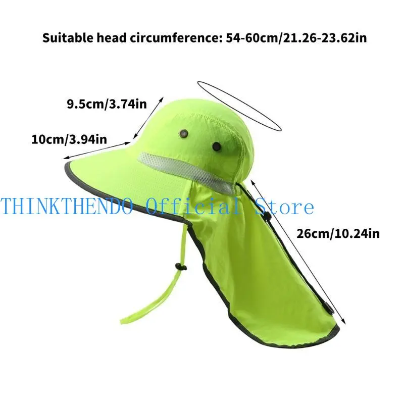652F Breathable Fisherman Hat Fluorescent Color Sunproof Hat For Beach And Camping Adventure Outdoor Activity Fishing Hat