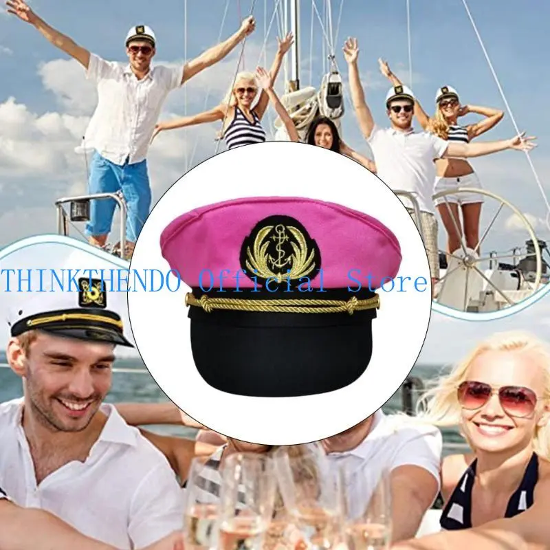 39BB Captain Hat Costume for Women Men Teenagers for Sailor Party Decoration