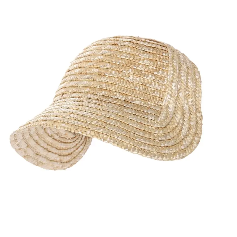 652F Handmade Bonnet Hat Base With Adjustable Strap Woven Sunproof Straw Hat For Garden Parties Stage Performances Headwear