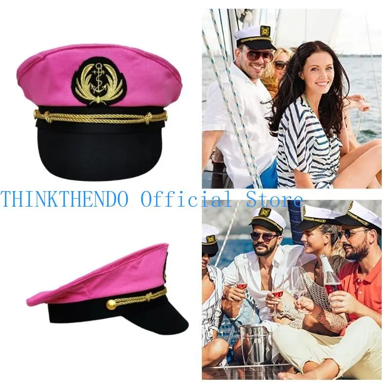39BB Captain Hat Costume for Women Men Teenagers for Sailor Party Decoration