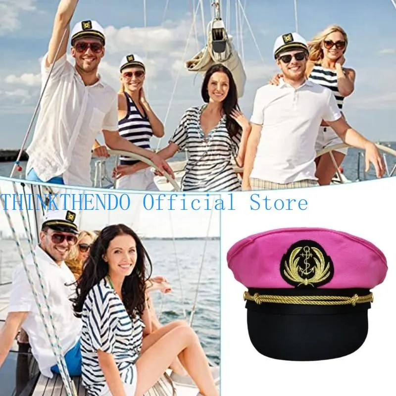 39BB Captain Hat Costume for Women Men Teenagers for Sailor Party Decoration