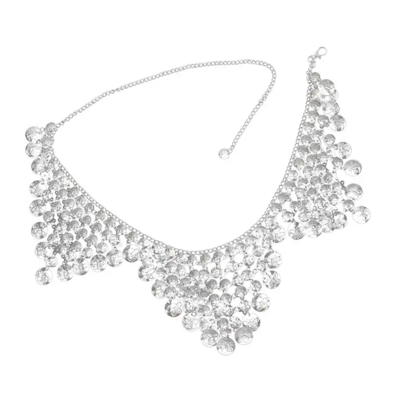 652F Elegant Women Body Chain Party Club Wear Waistband Adjustable Length Body Chain for Party Club and Halloween Outfits