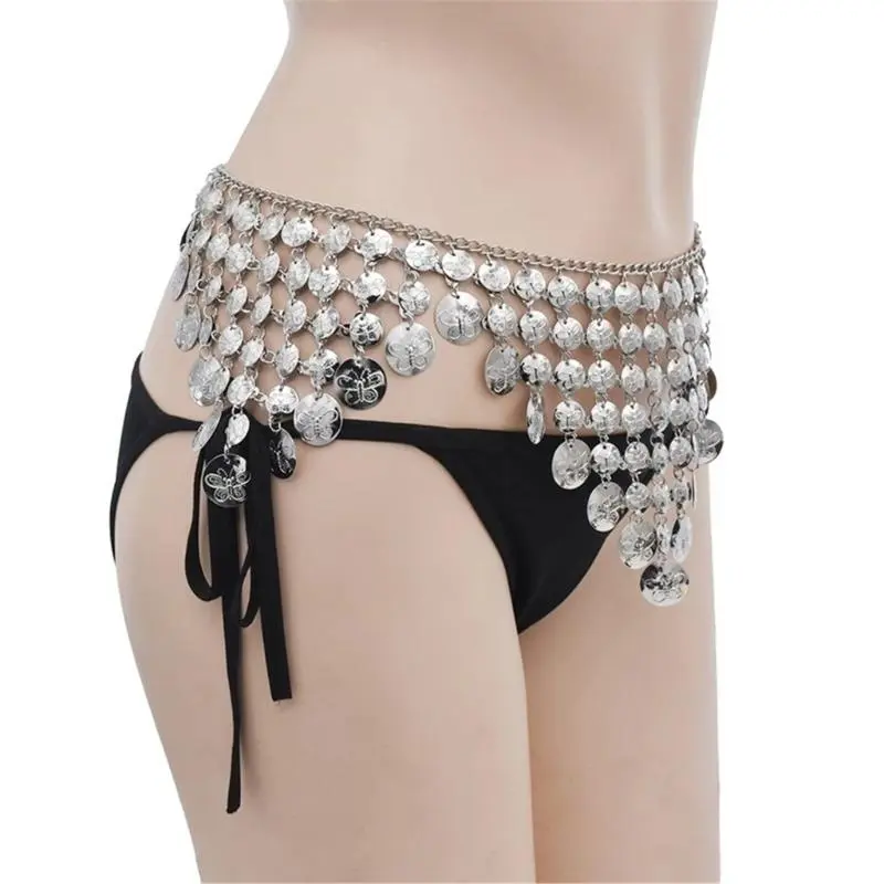 652F Elegant Women Body Chain Party Club Wear Waistband Adjustable Length Body Chain for Party Club and Halloween Outfits