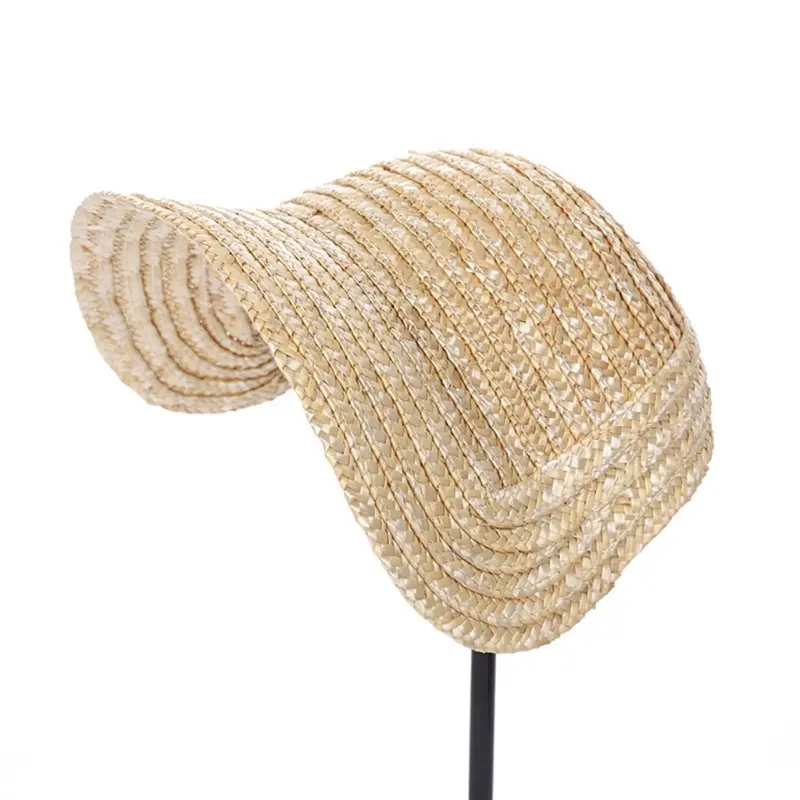 652F Handmade Bonnet Hat Base With Adjustable Strap Woven Sunproof Straw Hat For Garden Parties Stage Performances Headwear