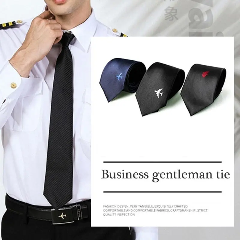 652F Elegant Polyester Tie for Men Women and Children Adjustable Pre Tied Necktie Neckwear for Office Wear and Interviews