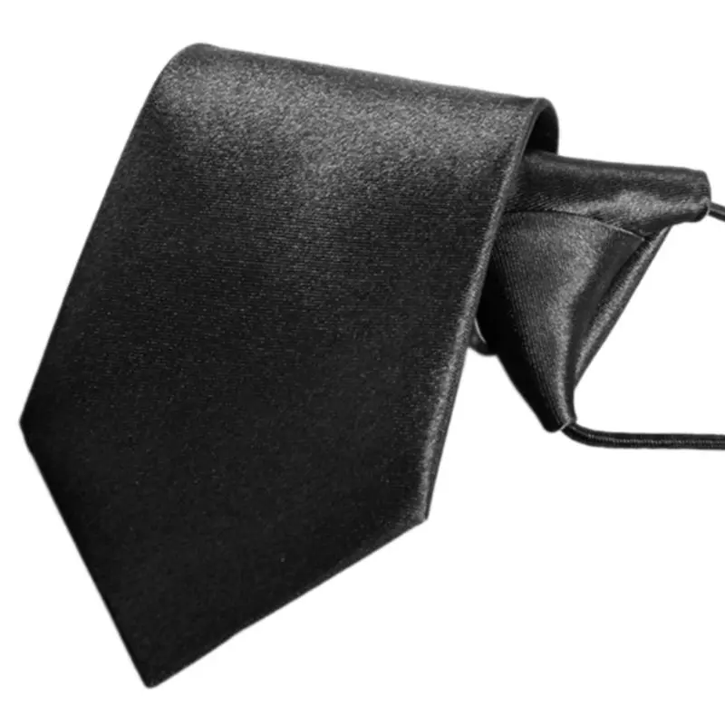 652F Elegant Polyester Tie for Men Women and Children Adjustable Pre Tied Necktie Neckwear for Office Wear and Interviews
