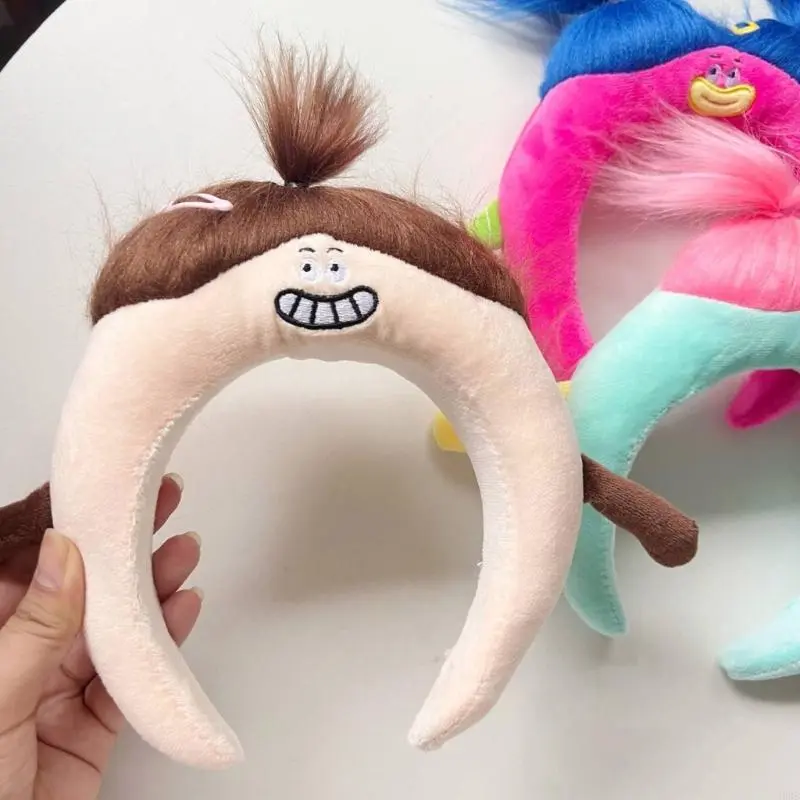 652F Funny Wide Hair Bands Photo Booth Props Cartoon Headband Party Headpiece Plaits Padded Headband for Music Festivals
