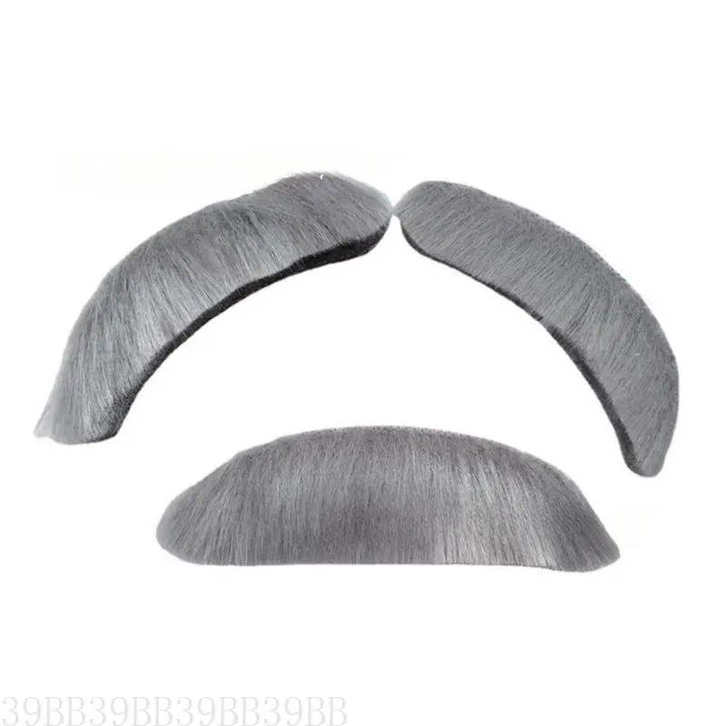 39BB Kid Grandpa Costume Accessory with Beard Eyebrows Bowtie Glasses Cane Suspenders
