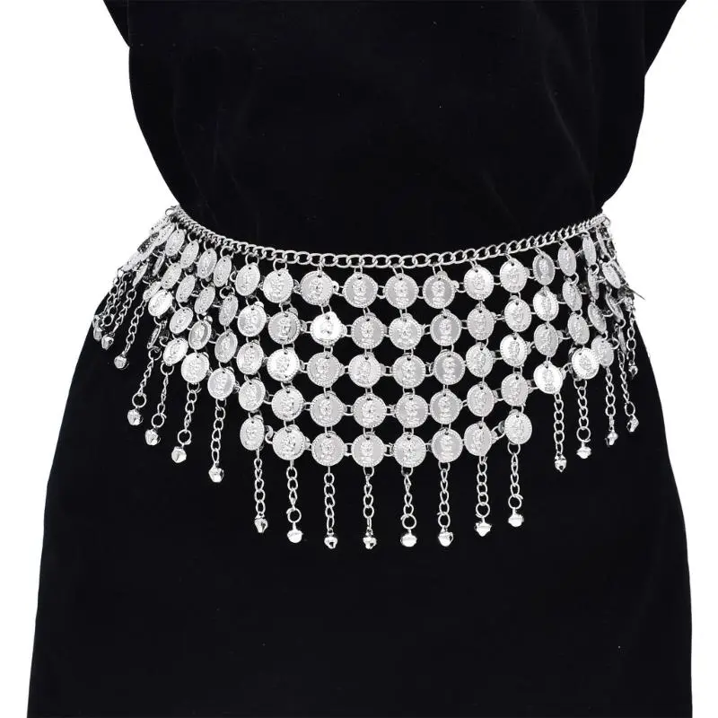 652F Adjustable Length Tassels Waist Chain Blings Body Chain Decorative Body Chain for Traditional Chinese Attires