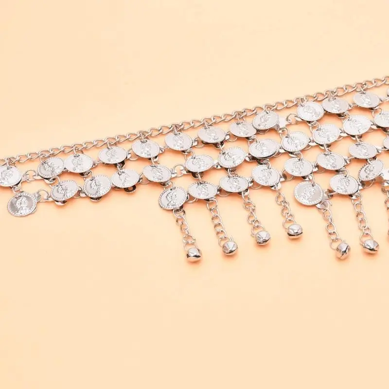 652F Adjustable Length Tassels Waist Chain Blings Body Chain Decorative Body Chain for Traditional Chinese Attires