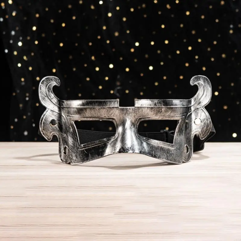 652F Mysterious Sanxingdui Styke Mask Durable Lightweight Plastic Half Face for Adult Women Men Halloween Cosplay Costumes