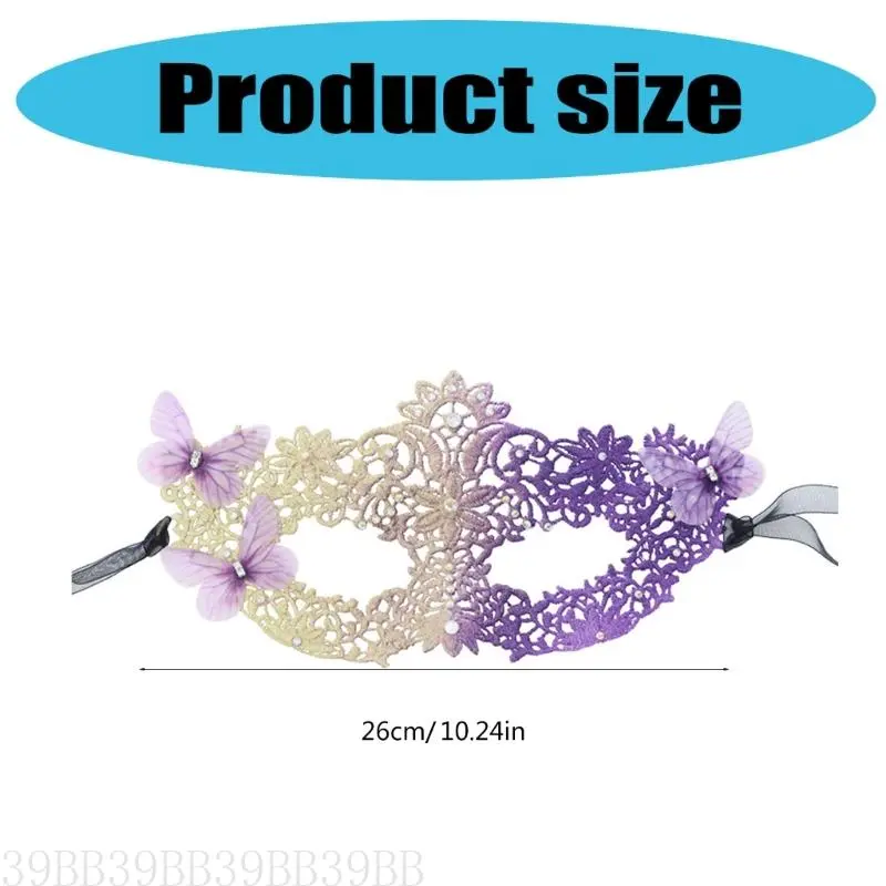 39BB Lace Masquerade Mask Venetians Mask Half Face Mask Party Mask Cosplay Mask Women Mardi Gras Mask Evening Ball Prom Mask
