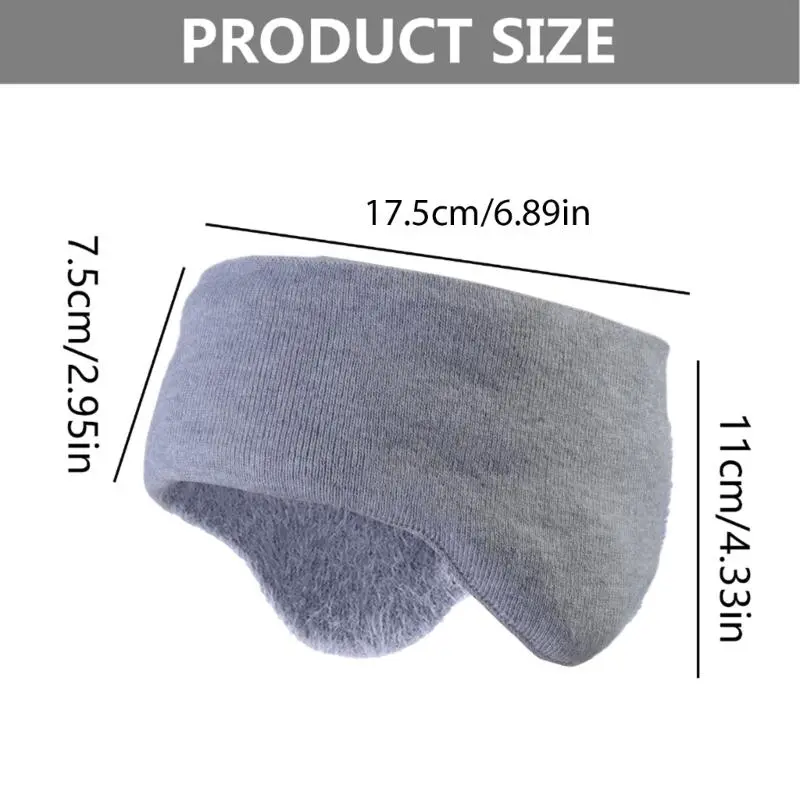 652F Soft and Warm Headband Plush Ear Warmers for Winter Outdoor Activities Keep You Warm in Cold Weather for Halloween