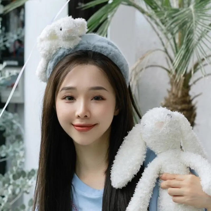 652F Girls Wide Headbands Bear Headwear Wide Hair Bands Accessories Spring Hair Bands Birthday Party