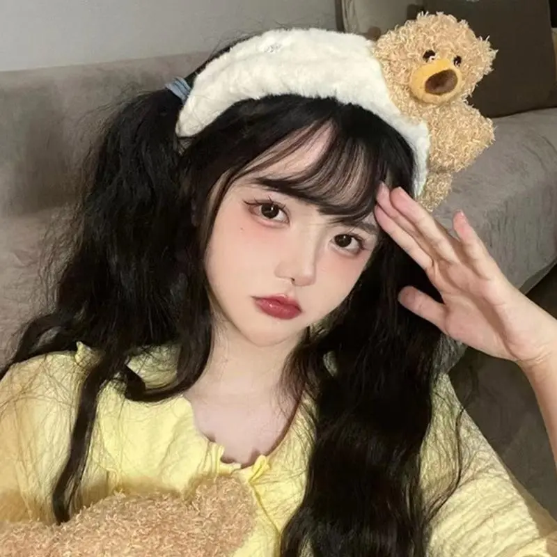 652F Girls Wide Headbands Bear Headwear Wide Hair Bands Accessories Spring Hair Bands Birthday Party