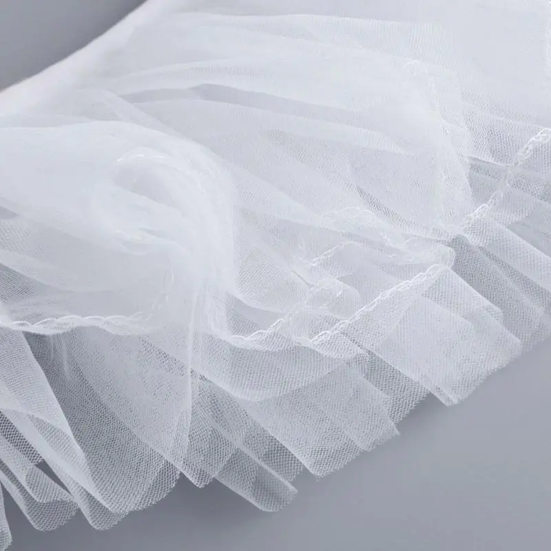 652F Retro Ruffled Collar Girls Tulle Victorian Collar Lapel Medieval Cosplay Victorian Ruffled Tie Collar