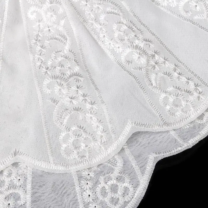 652F Stylish Embroidery Collar Removable Adjustable Collar Dress Shirt Collar for Halloween Masquerades