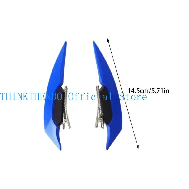 652F 2PCS Acrylic Wing Hair Clip Side Hairpin for Women Girl Hair Styling Accessories Clip Halloween Party Props Headwear
