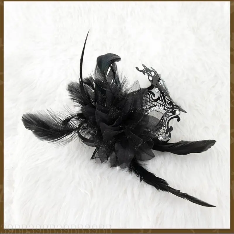 39BB Masquerade Mask Venetians Mask Half Face Mask Crystal Lace Eye Mask Party Mask