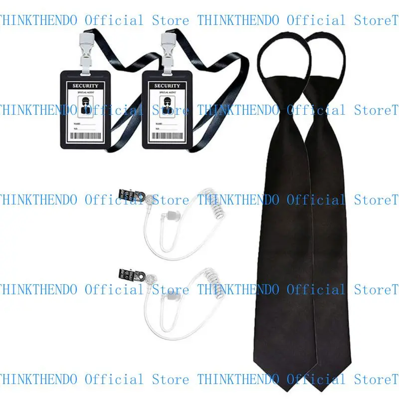 39BB Security Guard Cosplay Costume including Black Glasses Earpiece And Neck Tie For Kid Men Children Boy Halloween Dress up