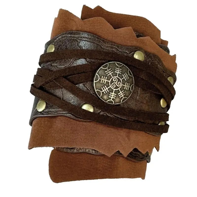 652F Historical Armbands Roleplay Arm Gauntlets Vintage Arm Protector with Arm Guard for Music Festival Theme Event