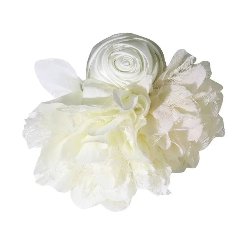 652F 3D Fabric Rose Flower Patches Handmade Materials Kits Crafting Traditional Costume Dance Dress Sewing Flower Appliques