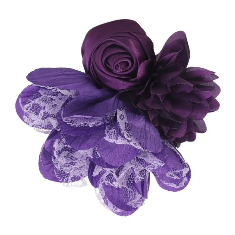 652F 3D Fabric Rose Flower Patches Handmade Materials Kits Crafting Traditional Costume Dance Dress Sewing Flower Appliques