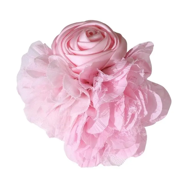 652F 3D Fabric Rose Flower Patches Handmade Materials Kits Crafting Traditional Costume Dance Dress Sewing Flower Appliques