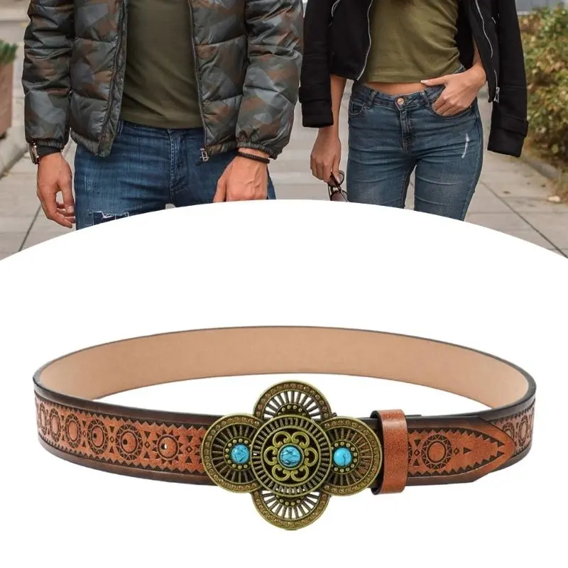 652F Elegant Leather Belt Stylish Women's Cream Waist Belts Sophisticated Waistband for Stylish Outfits