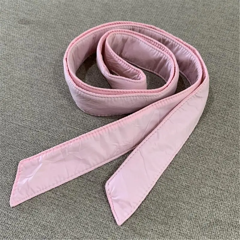 652F Womens Cotton Puffer Ribbon Sash Belt Waistband for Down Coat Down Thin Waist Tunics Girdle Waistband