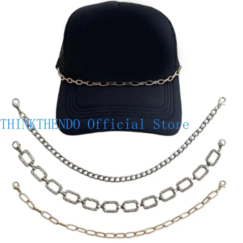 39BB Trendy Assorted Hat Chain Set Comfortable Hat Chain Men and Women Chain for Daily Wear