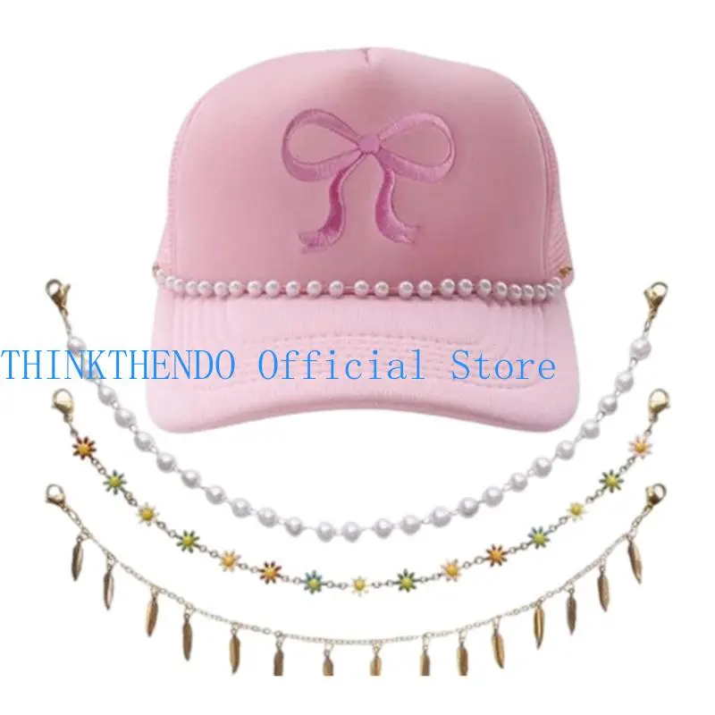 39BB Trendy Assorted Hat Chain Set Comfortable Hat Chain Men and Women Chain for Daily Wear
