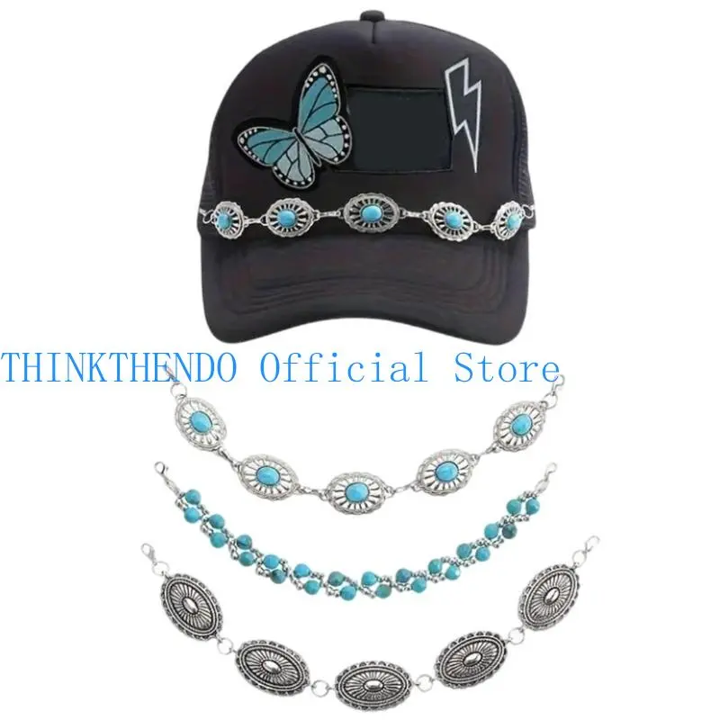 39BB Trendy Assorted Hat Chain Set Comfortable Hat Chain Men and Women Chain for Daily Wear
