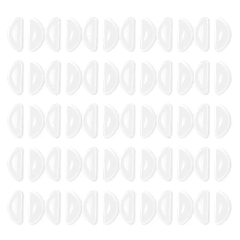 652F 30 Pairs 1mm Clear Nose Cushions Anti Slip Silicone Pads Secure for Full Frame Glasses and Sunglasses