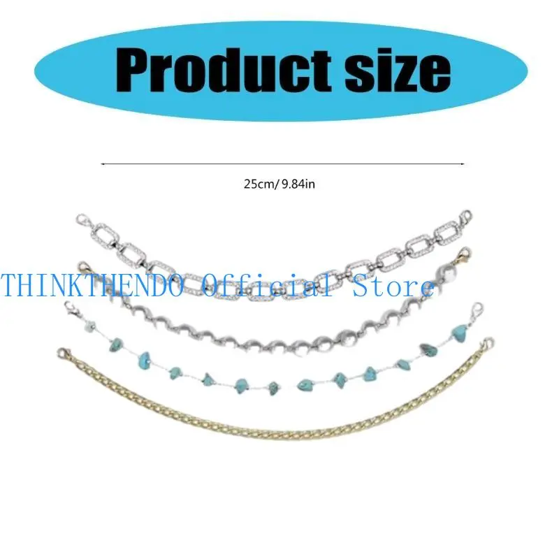 39BB Trendy Assorted Hat Chain Set Comfortable Hat Chain Men and Women Chain for Daily Wear