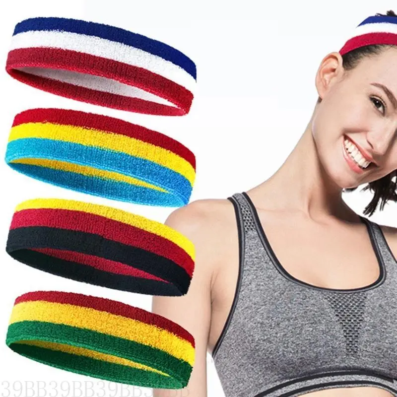 39BB Outdoor Sport Headbands Portable Fitness Hair Bands Man Woman Hair Wrap Brace Elastic Cycling Yoga Exercising Sweatband