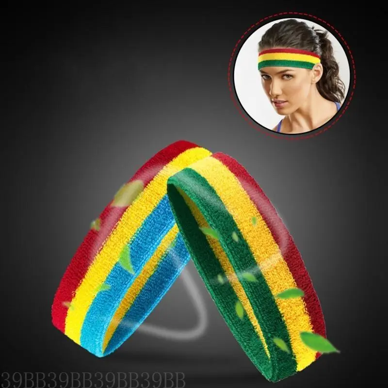 39BB Outdoor Sport Headbands Portable Fitness Hair Bands Man Woman Hair Wrap Brace Elastic Cycling Yoga Exercising Sweatband