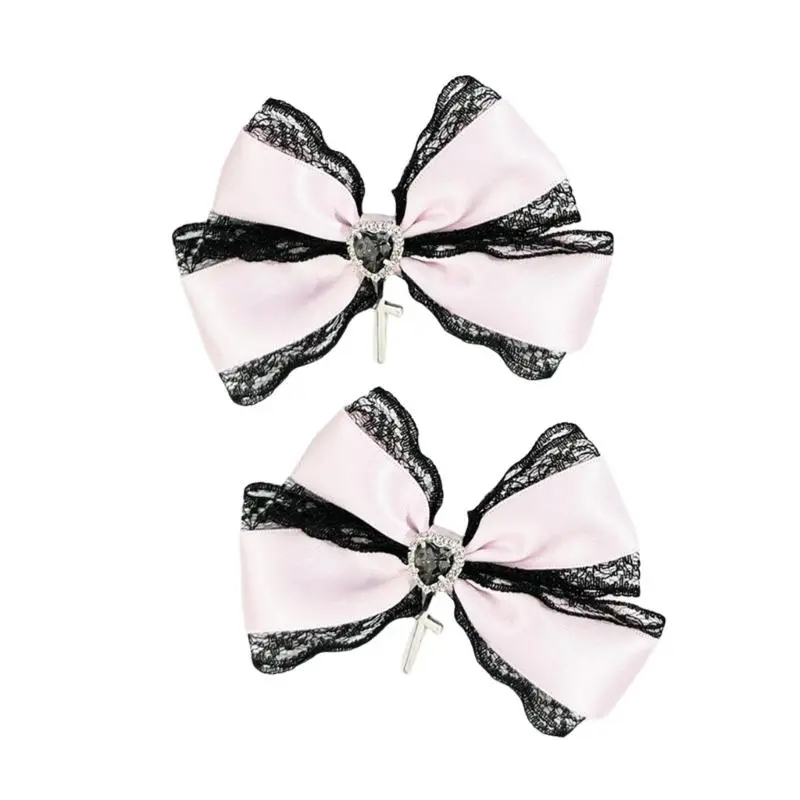652F Daily Wear Hairclip Party Wedding Hairpiece Romantics Elegant Bows Barrettes for Children and Adults