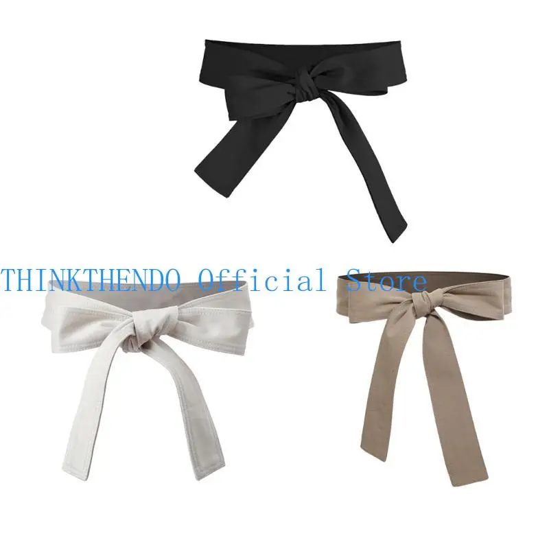 652F Fashion Waist Sash for Outerwear Women Coat Adjustable Corset Belt Ribbon Sash Band for Trench Coat Clothing Accessories