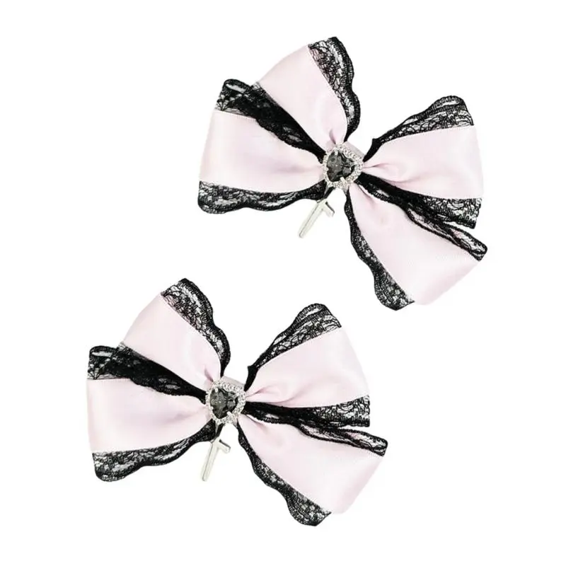 652F Daily Wear Hairclip Party Wedding Hairpiece Romantics Elegant Bows Barrettes for Children and Adults