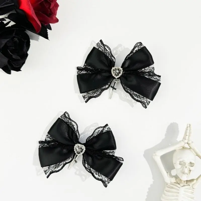 652F Daily Wear Hairclip Party Wedding Hairpiece Romantics Elegant Bows Barrettes for Children and Adults