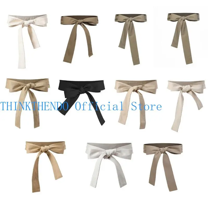652F Fashion Waist Sash for Outerwear Women Coat Adjustable Corset Belt Ribbon Sash Band for Trench Coat Clothing Accessories