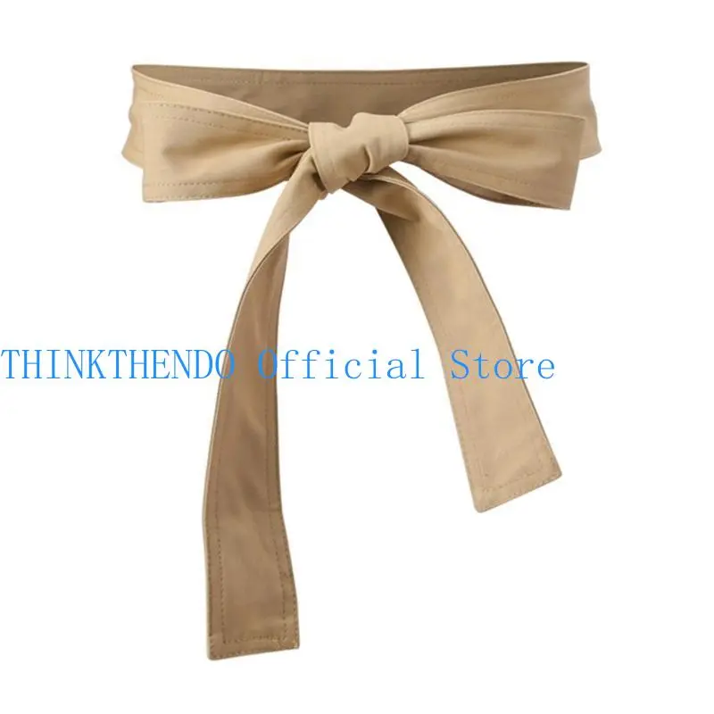 652F Fashion Waist Sash for Outerwear Women Coat Adjustable Corset Belt Ribbon Sash Band for Trench Coat Clothing Accessories