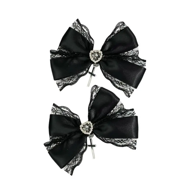 652F Daily Wear Hairclip Party Wedding Hairpiece Romantics Elegant Bows Barrettes for Children and Adults